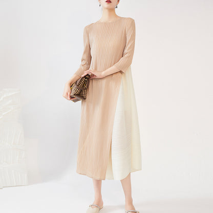 High quality pleated dress medium and long irregular long dress source super factory OEM custom skirt dress