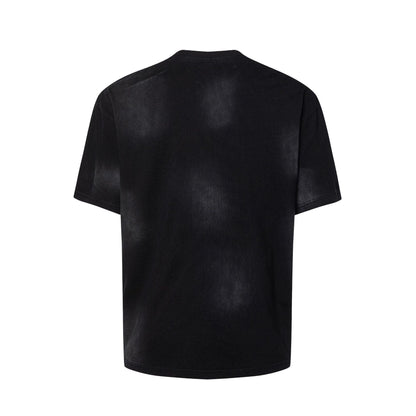 2025 27140 2025n Street 2025 Summer Neutral Spray High Sense Small Neck Design Men's Loose Short Sleeve T-Shirt