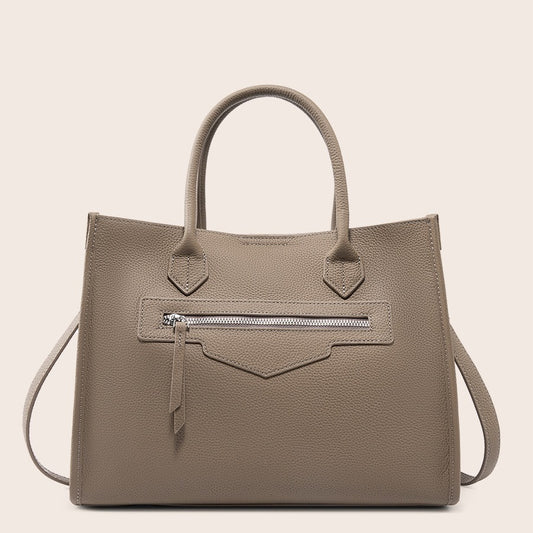 2025 Niche design commuter big bag leather large capacity retro women's bag shoulder computer briefcase portable tote big bag