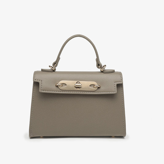 2025 Korean version of women's bag new  fashion lock chain small square bag portable styling bag trendy women oblique shoulder bag