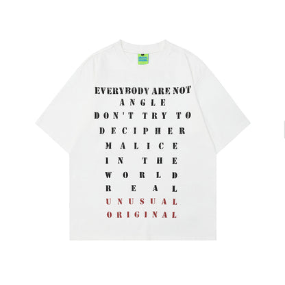 2025 T1083 2025n street 2025 summer alphabet map washed and old high-end design men's loose round short sleeves T