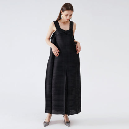 2025 summer new skirt loose casual Miyake pleated niche dress large size medium and long pleated skirt summer