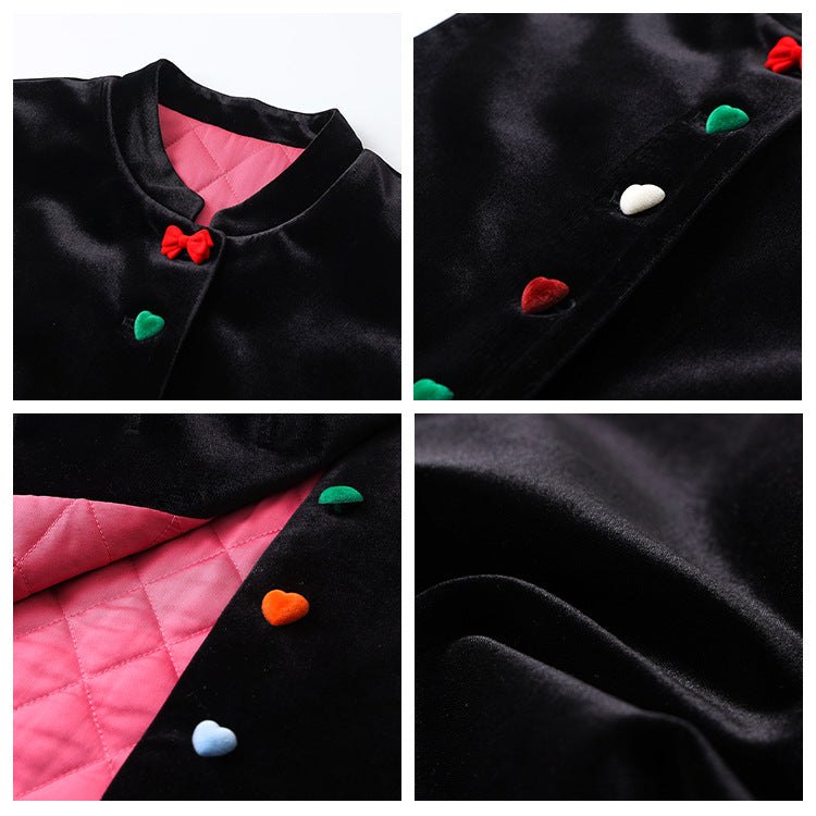 Autumn and winter new Chinese high-end design vest  new national style versatile contrasting color love vest women MY094
