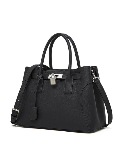 2025 Large capacity handheld women's bag popular autumn and winter leather versatile platinum bag retro commuter shoulder messenger bag