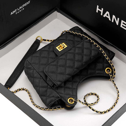 2025 Textured fashion women's bag  new small fragrant wind rhombus chain shoulder messenger bag women's versatile casual lock flow