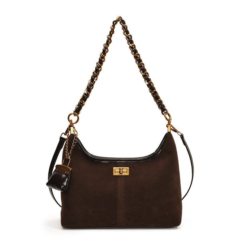 2025 Shoulder bag new fashion matte bag women's autumn and winter large-capacity chain messenger bag simple temperament versatile women's bag