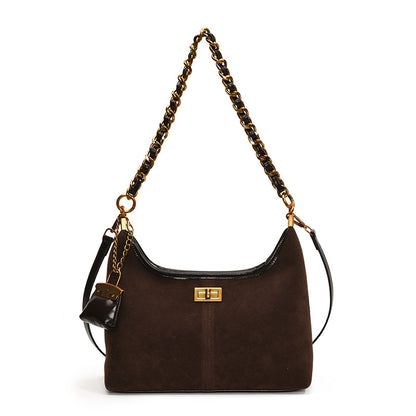 2025 Shoulder bag new fashion matte bag women's autumn and winter large-capacity chain messenger bag simple temperament versatile women's bag