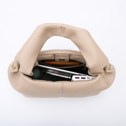 2025 Handbag New Fashion Cloud Bag Women's Niche Design Versatile Shoulder Bag Premium Soft Leather Women's Bag