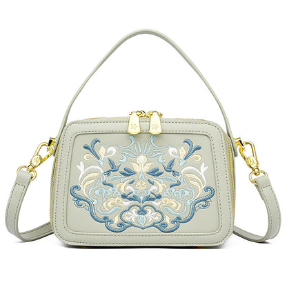 2025 Premium design bag Chinese style embroidery handbag fashionable atmosphere messenger bag daily commute shoulder bag