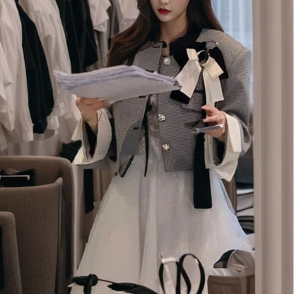 retro equestrian clothes women's autumn and winter women's clothing temperament fashion celebrity style jacket short jacket K9022