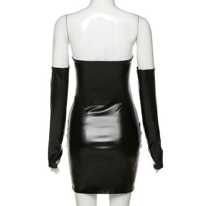 qgtao birthday outfit Wind 2024 Spring and Summer Popular Oversleeve off-Neck Sexy Slimming Sheath Ladies Dress