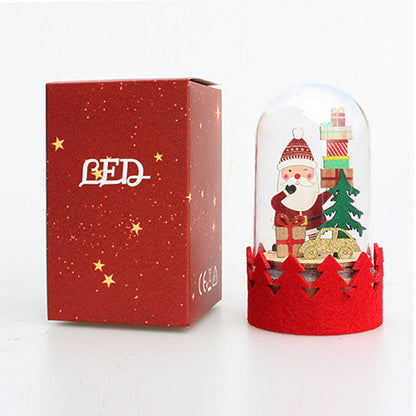 Christmas Decoration LED Luminous Wooden Ornaments Santa Claus Elk Home Desktop Decor Crafts New Year Festival Christmas Gifts