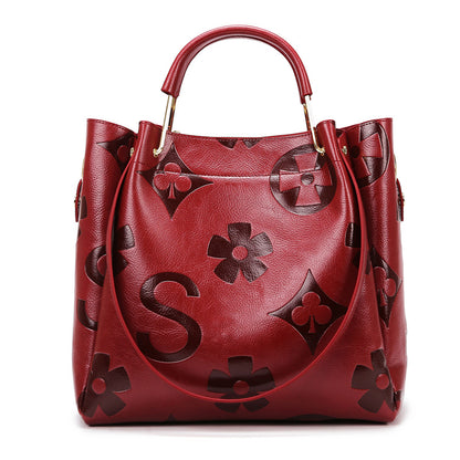 2025 Hot trade bucket bag fashion large-capacity tote bag  printed commuter handbag Premium sense bucket bag