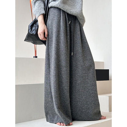 2025 popular autumn and winter new pants Korean lazy style design comfortable casual wide-leg pants 4695