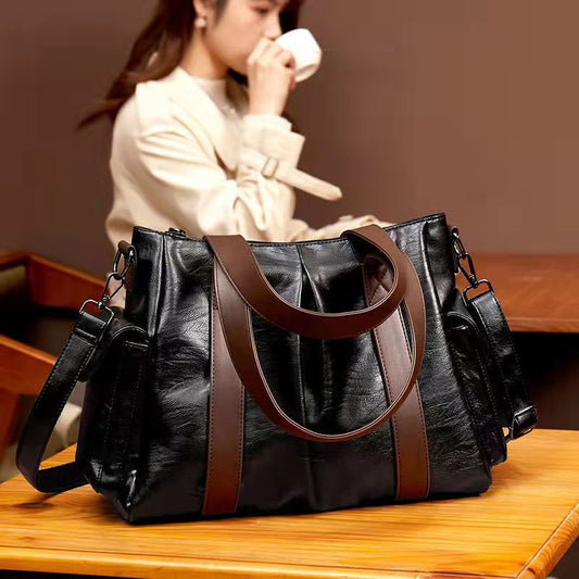 2025 Mommy bag women's casual messenger shoulder bag fashionable versatile commuter handbag simple and lightweight large-capacity bag
