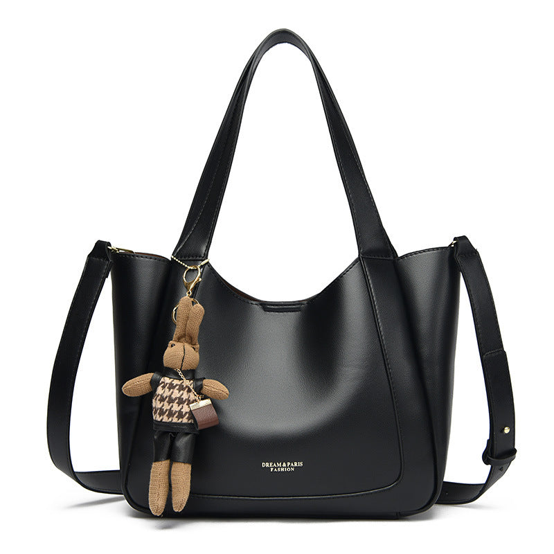 2025 Shoulder bag women's new high-end soft leather bag simple retro women's messenger bag large-capacity commuter tote bag