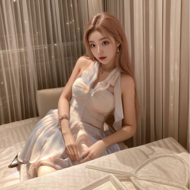 Pink neck-hanging ruffle leaf edge short skirt women's summer new sweet temperament waist thin dress L4095