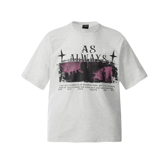 2025 F6600 2025n Street 2025 Summer Painting Pattern High Sense Design Men's Loose Crew Neck Short Sleeve T-Shirt