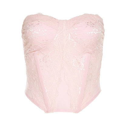 2025 style popular summer new women's clothing solid color sexy chest wrap vest high waist hip wrap slim skirt