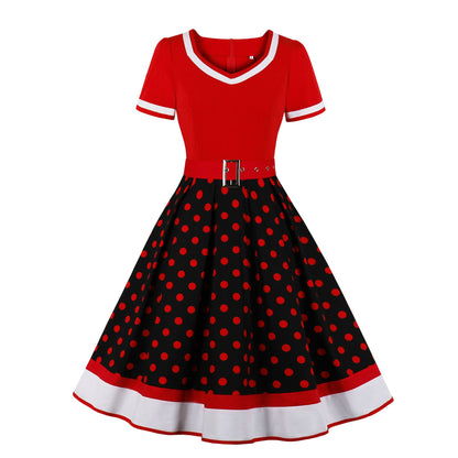 qgtao pop culture dress to impress Vintage Printed Dress Pettiskirt