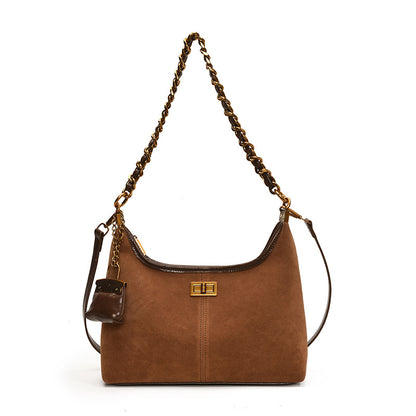 2025 Shoulder bag new fashion matte bag women's autumn and winter large-capacity chain messenger bag simple temperament versatile women's bag