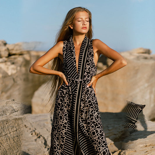 2025 summer new beachwear women, slim snake print bikini swimsuit blouse skirt women