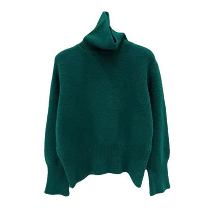 qgtao 2000s fashion 2024 Winter New Korean Style Lazy Style Elegant Knitwear Fashionable Western Style Turtleneck Women's Pullover Sweater