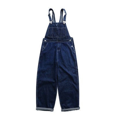 qgtao 90s streetwear Oeeta Jeans Autumn American Style Overalls Men's Denim Overalls Women's Loose Denim Jumpsuit