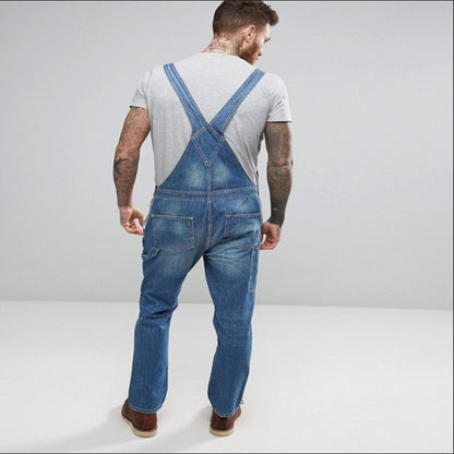 2025 2025 new denim overalls slim-fitting and thin men's trousers New exclusive for popular men's overalls in Popular