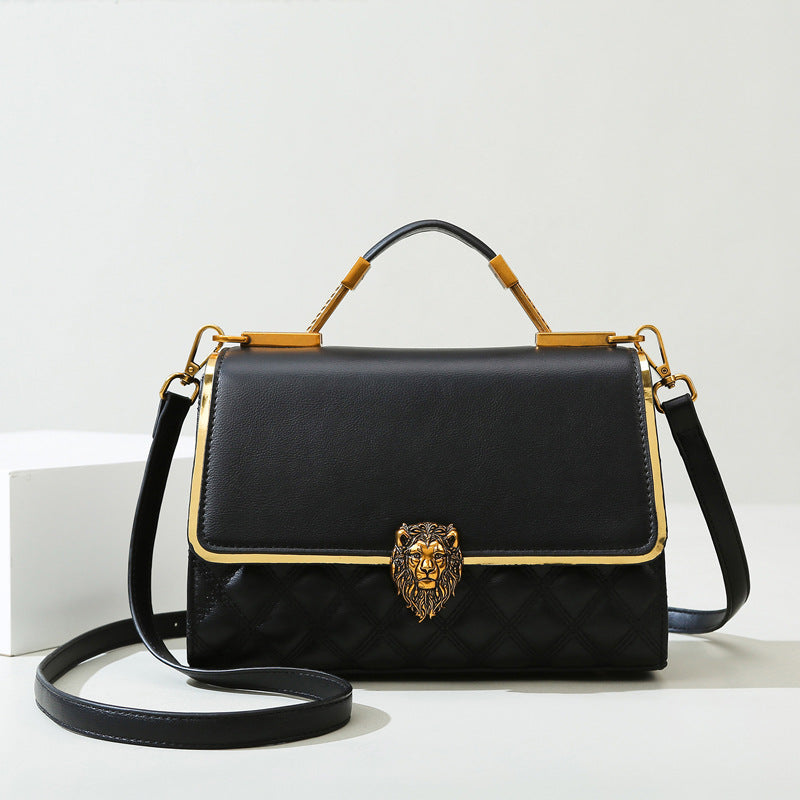 2025 Bag Women's Handbag New Premium Messenger Bag Large Capacity Temperament Shoulder Bag Versatile Rhombus Messenger Bag