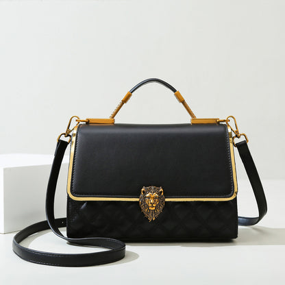 2025 Bag Women's Handbag New Premium Messenger Bag Large Capacity Temperament Shoulder Bag Versatile Rhombus Messenger Bag