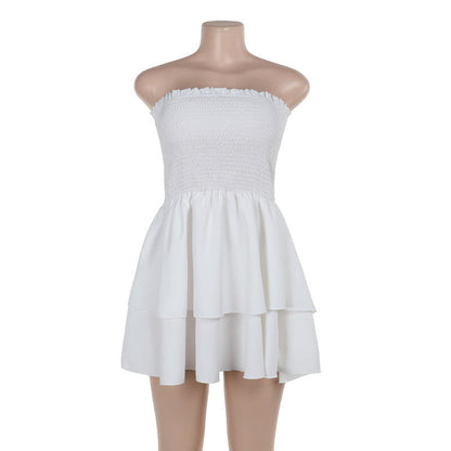 qgtao homecoming dresses Summer 2024 New Women's Clothing Fashionable Elegant Sexy off-Shoulder Tube Top Cake Skirt for Women