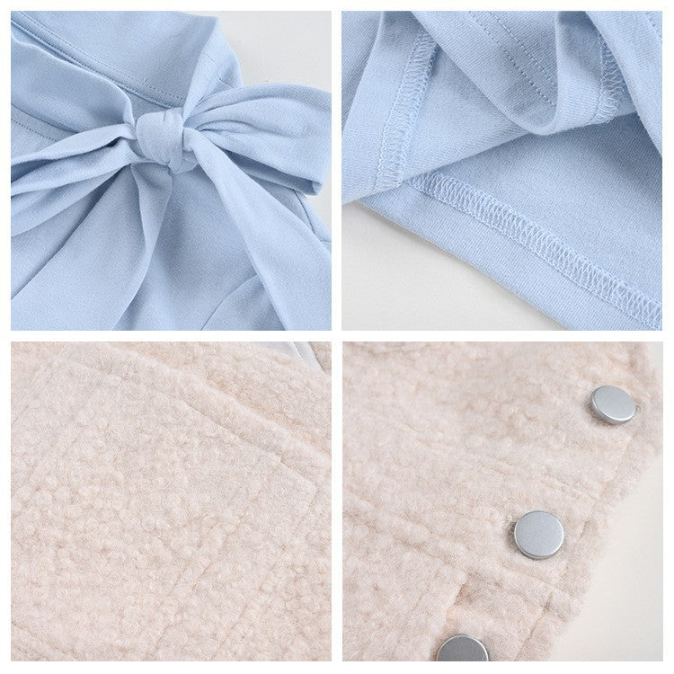 Early spring new fashion versatile casual bottoming shirt high waist loose wide leg drape commuter overalls M1547