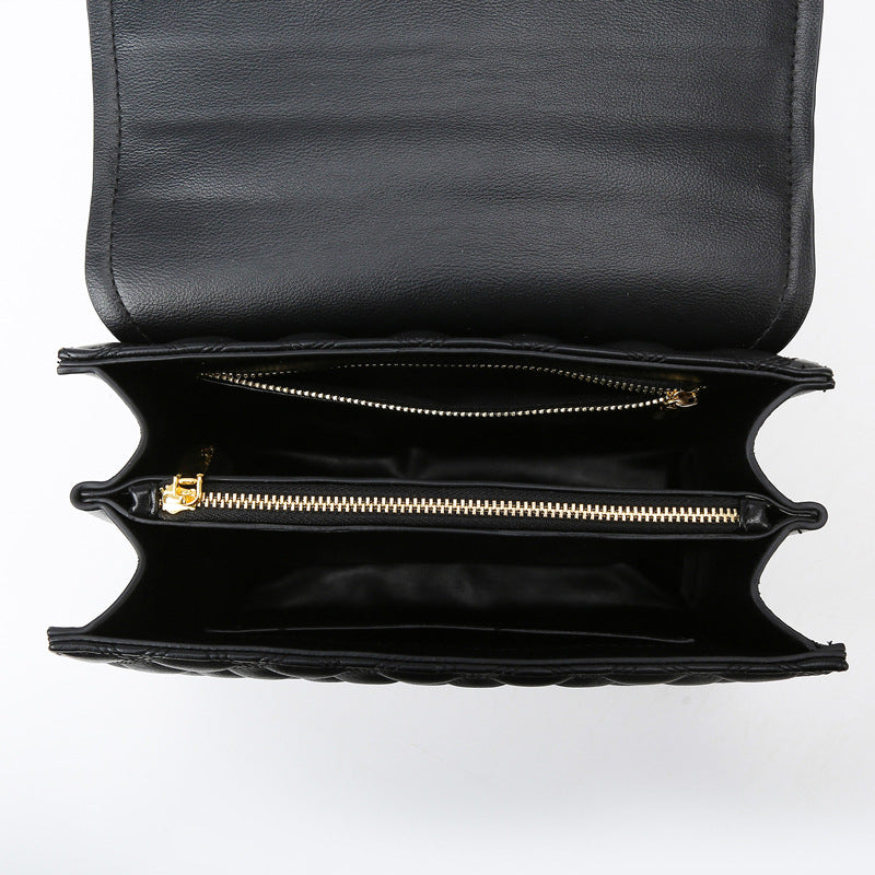 2025 Bag Women's Handbag New Premium Messenger Bag Large Capacity Temperament Shoulder Bag Versatile Rhombus Messenger Bag