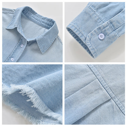 Retro Celebrity Style Long Sleeve Shirt Women's Low Waist Skinny Skirt Fashion Spice Girl Suit Two-piece Set k5120