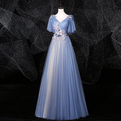 2025Evening dress women's  new long art test solo dress dress, stage host performance dress temperament dress