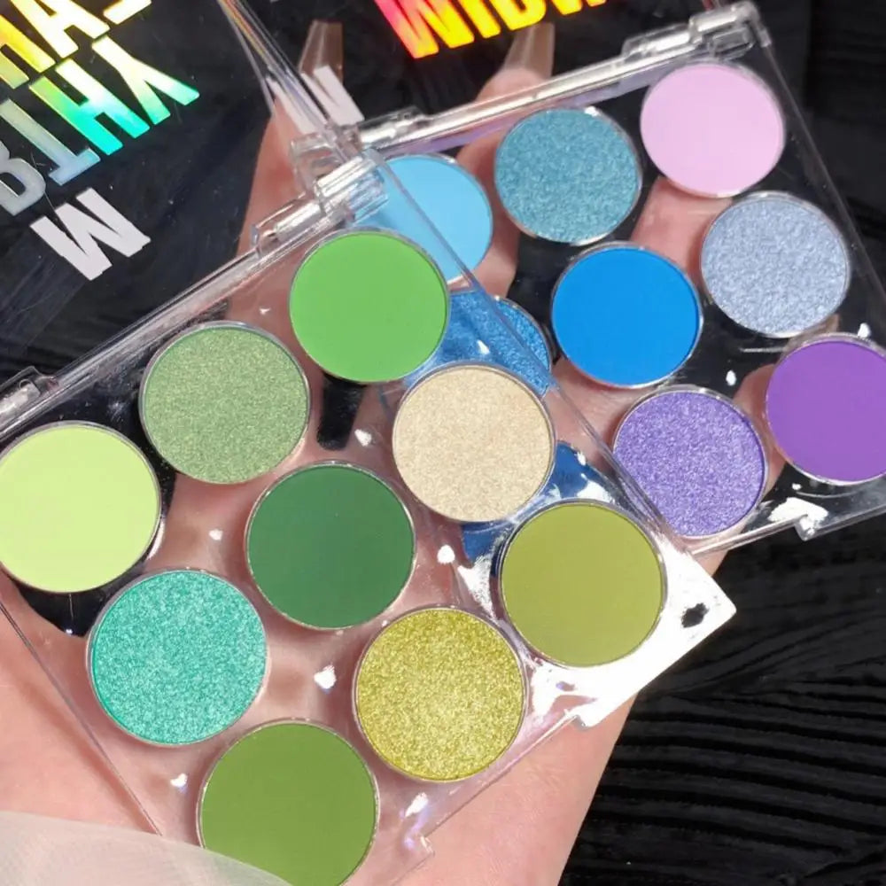 qgtao Long-lasting Fresh And Retro Anti Pollution Eye Shadow High Color Rendering Blue-green Eye Shadow Eyes Makeup Tool Palette