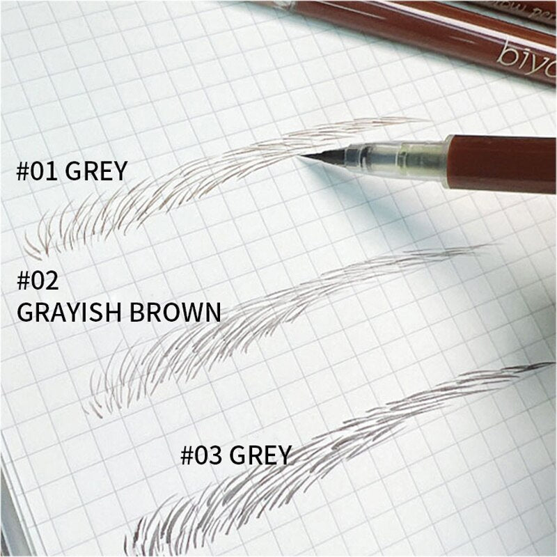 0.01mm Head Eyebrow Pencil Sweat-proof  Ultra Fine Liquid Eeyeliner Lying Silkworm Pen Lasting Waterproof Makeup Eye Cosmetics