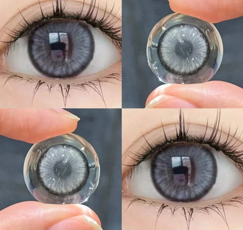 qgtao  1 Pair Natural Colored Contact Lenses with Degree Myopia Lenses Korean Lenses High Quality Lenses Green Lenses