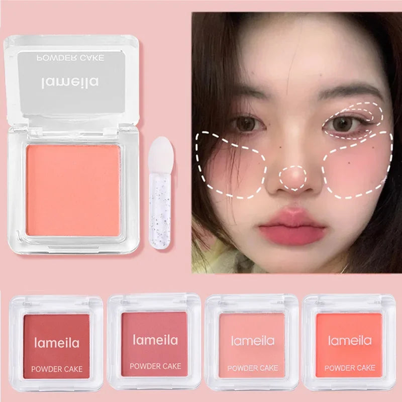 qgtao Matte Blush Palette Lasting Contouring Cheek Blusher Cream Rouge Orange Nude Cheek Tint Blush Face Makeup Cosmetics