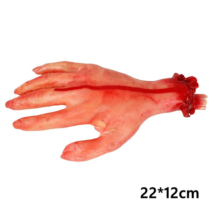 Halloween Decoration Party Horror Props Bloody Fake Arm Hand Creepy Finger Foot Scary Halloween Party Decor For Home Outdoor