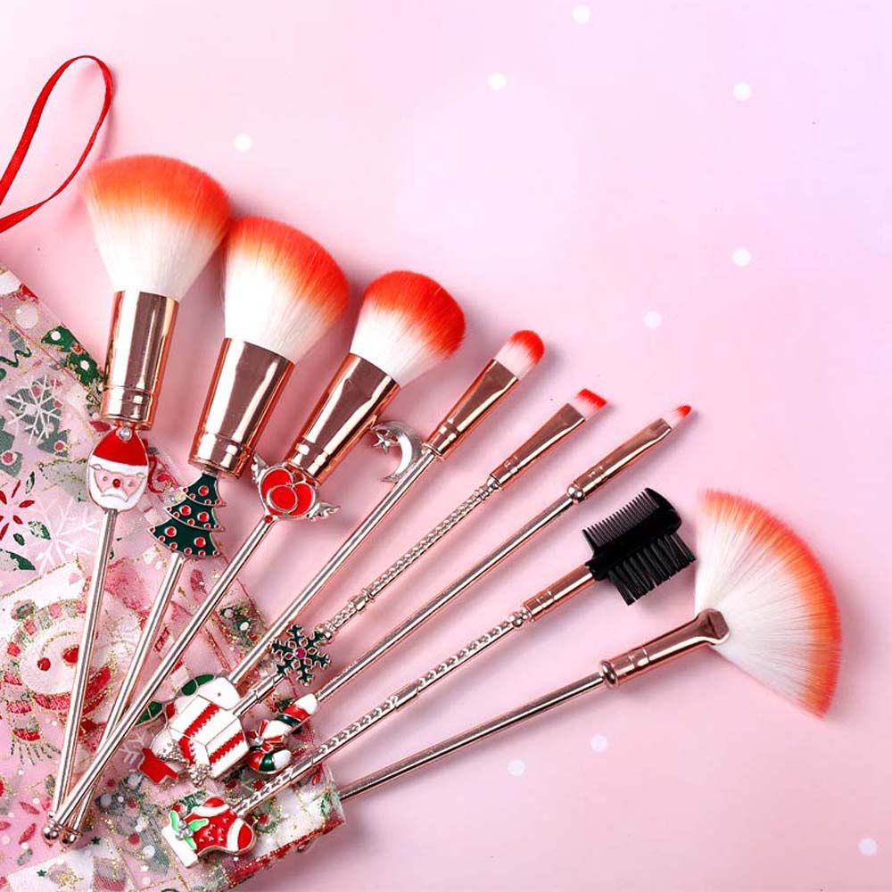 1 Set Women Christmas Makeup Brushes Adorable Santa Claus Elk Eye Shadow Brush Portable Kawaii Beauty Tool