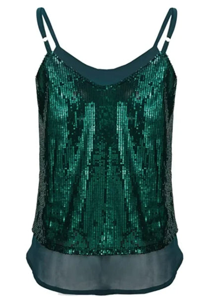 Sexy Tops Vintage Summer Tank Top Women Casual Camis Sequin Ladies Tee Streetwear Blusas Fashion y2k Club Shirt Woman Clothes
