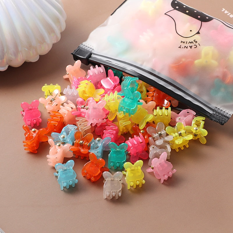 40Pcs Girls Cute Colorful Hair Clips Flower Star Crown Small Hair Claws Kids Sweet Hairpin Cartoons Fashion Hair Accessories