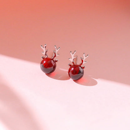 Cute Christmas Elk Dangle Earrings For Women Charm Xmas Deer Star Bowknot Round Ball Drop Earring Girls New Year Party Jewelry