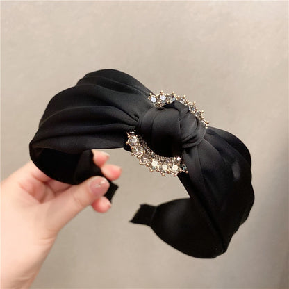 Solid Fabric Satin Hair Scarf Band Hairband for Women Girl Korea Headbands Fashion Accessorie