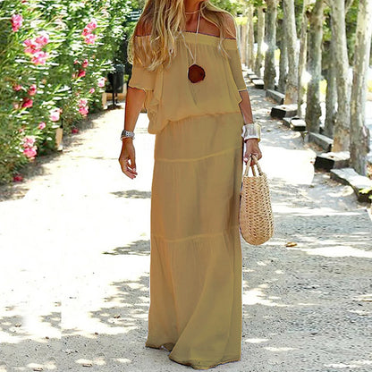 qgtao Party Dress for Women 2024 Summer Bandage Dress Red Elegant Ruffles Sexy One Shoulder Black Bodycon Loose Dress Outfts vestidos