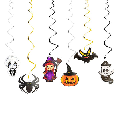 6pc Ceiling Hanging Swirl Halloween Party Hanging Decoration Home Horror House Festival Party Supplies DIY Event Party Ornaments