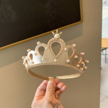 Headbands For Kids Girl Princess Hairbands Yarn Crown Bow Knot Tiara Flower Child Hair Accessories Korean Handmade Wholesale