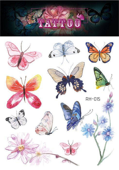 Fairy Butterfly Wings Shiny Tattoo Sticker Waterproof Eyes Face Hand Body Art Fake Tattoos Women Makeup Dance Music Festival